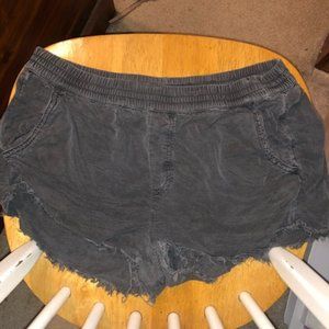 Charcoal Grey distressed shorts